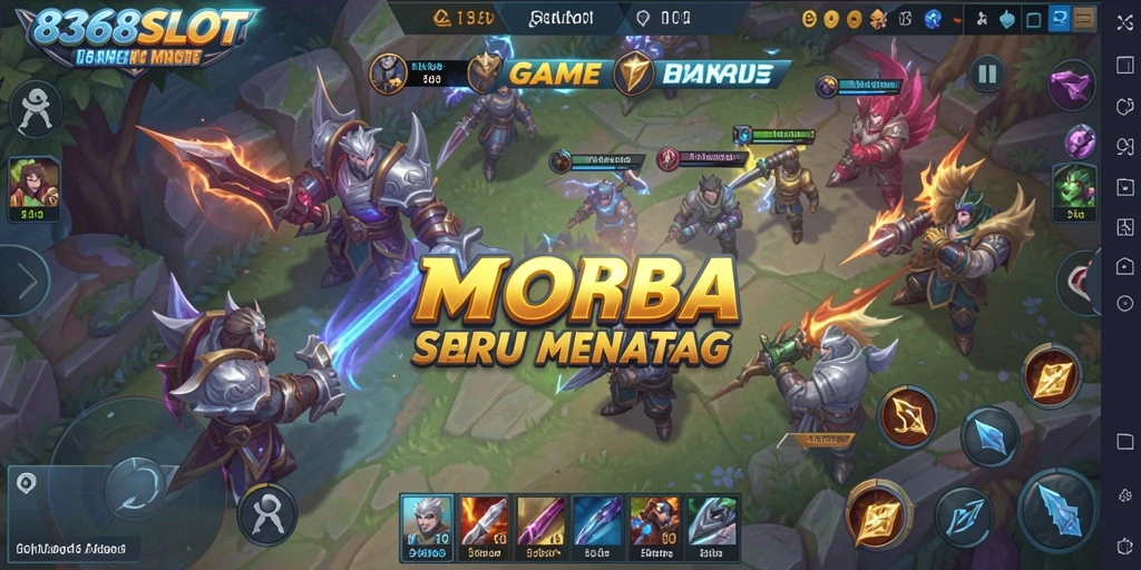 Tampilan gameplay mengesankan dari 8368SLOT dengan karakter bertarung.