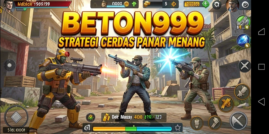 Tampilan gameplay menampilkan strategi dan pertempuran yang intens.