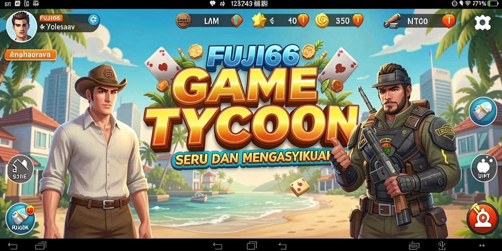 Screenshot gameplay FUJI66 yang menunjukkan manajemen yang intens.