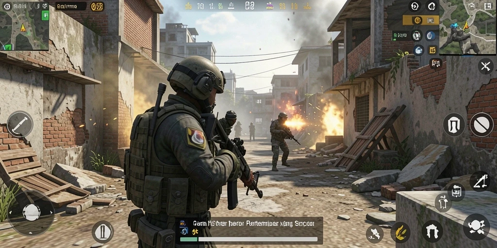 Tampilan gameplay seru di G668 dengan aksi tembak-menembak yang mendebarkan.