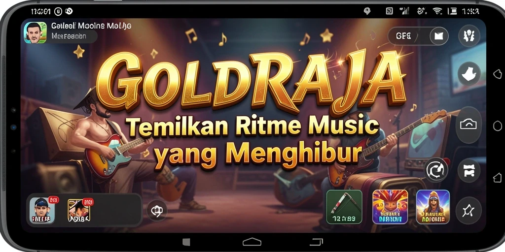 Screenshot gameplay GOLDRAJA dengan interaksi musik yang seru.