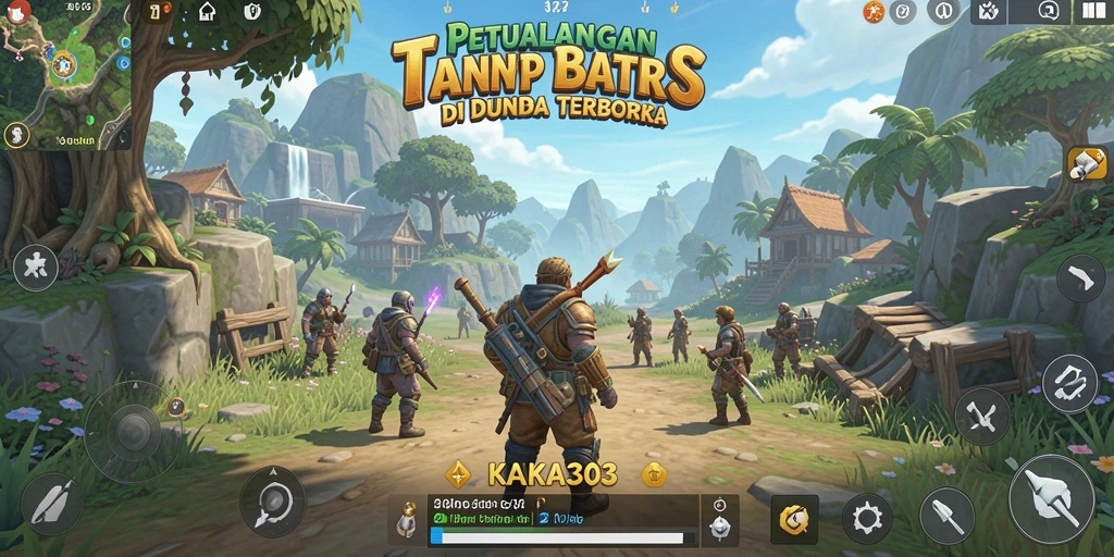 Tampilan gameplay KAKA303 yang menakjubkan dengan petualangan dunia terbuka.