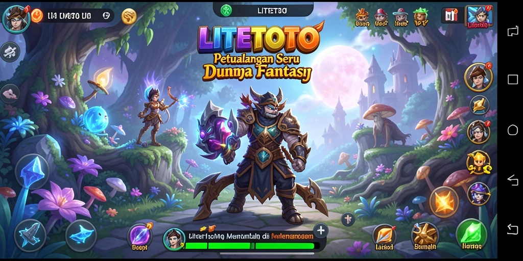 Screenshot gameplay LITETOTO menampilkan aksi seru di dunia petualangan.