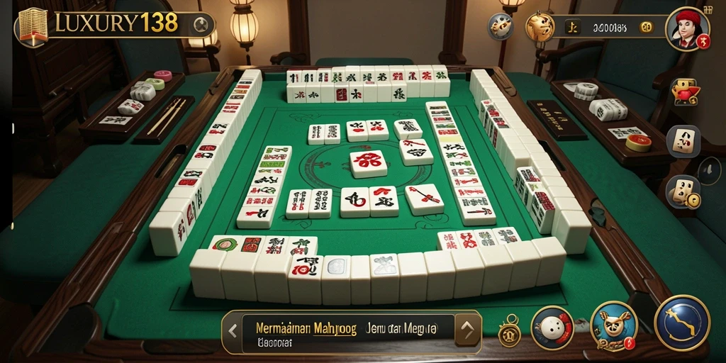 Screenshot utama LUXURY138 menampilkan gameplay Mahjong yang menarik.