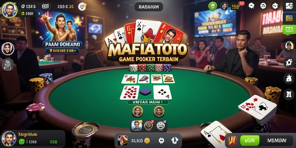 Tampilan gameplay poker yang seru di MAFIATOTO.