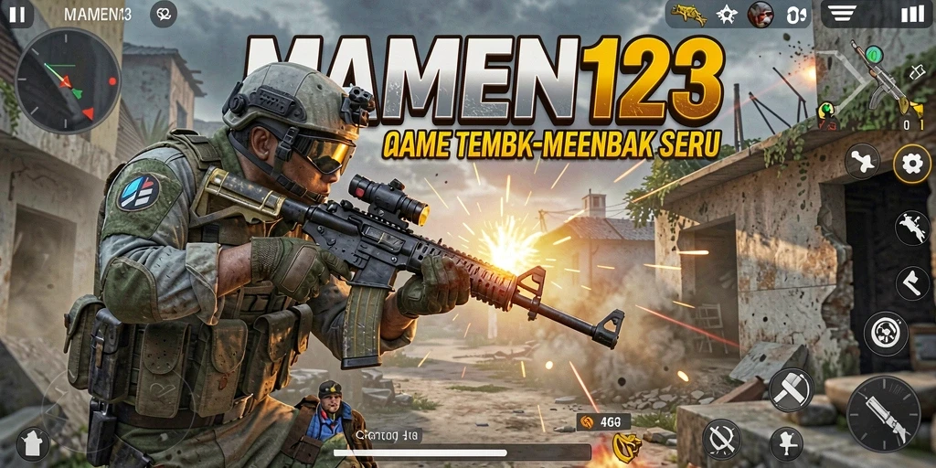 Tampilan menarik dari gameplay MAMEN123 yang penuh aksi.