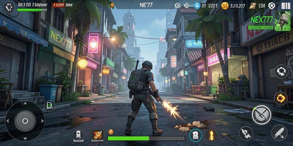 Tangkapan layar gameplay NEX777 menampilkan interaksi mendalam dalam simulasi.