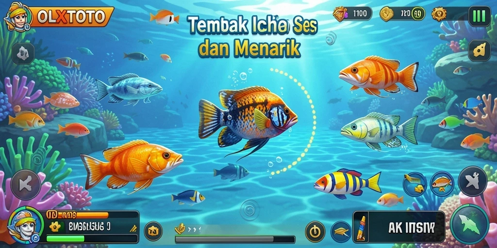 Tampilan gameplay seru Tembak Ikan di OLXTOTO.