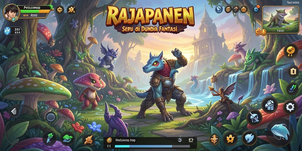 Tampilan gameplay seru dari RAJAPANEN yang mengajak pemain berpetualang.