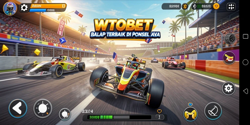 Tampilan gameplay Racing yang mendebarkan dan penuh aksi.